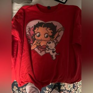 Red Betty Boop Crewneck